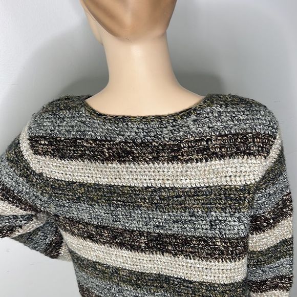 Stripe Knitted Double Tie Front Duster Cardigan - Picture 11 of 17